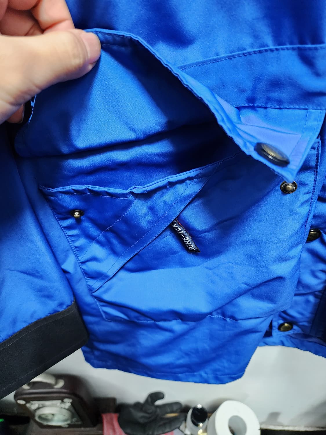 (빅사이즈) 90s 노스페이스 고어텍스 블루 블랙 바람막이 XXL 상품이미지3