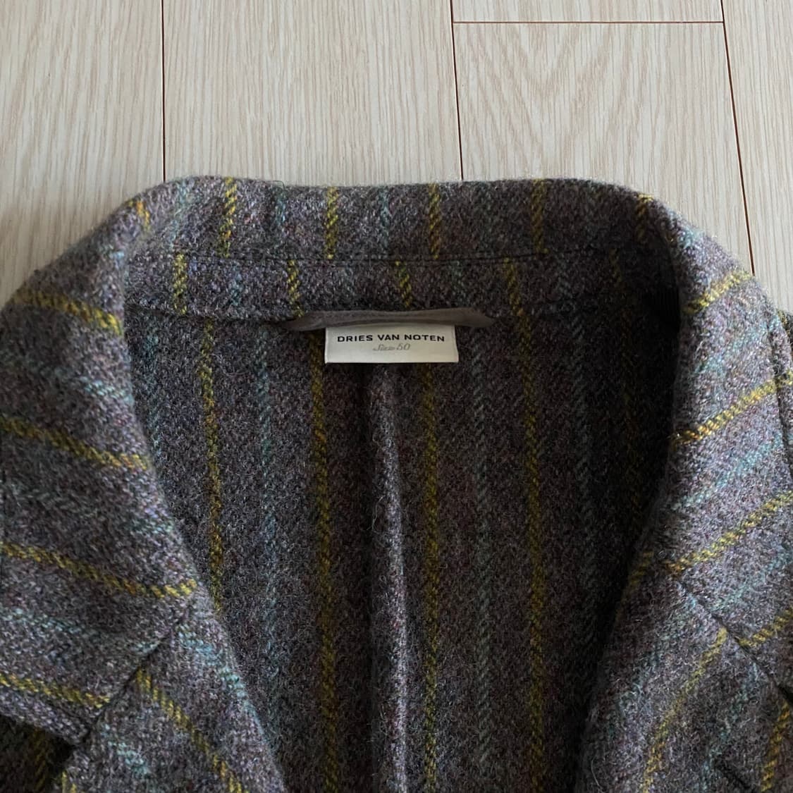 [50] 드리스 반 노튼 하이넥 트위드 자켓 상품이미지5