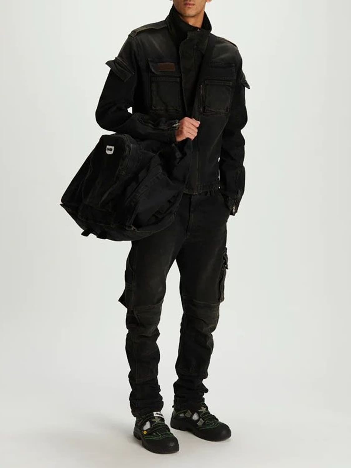 마리아노  백팩 디테일 데님 쇼퍼 숄더백 OS 상품이미지4