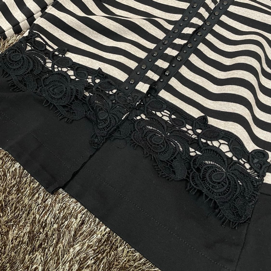 파멜라 밀라노 Pamela Milano 스트라이프 니트 가디건 XS 상품이미지6