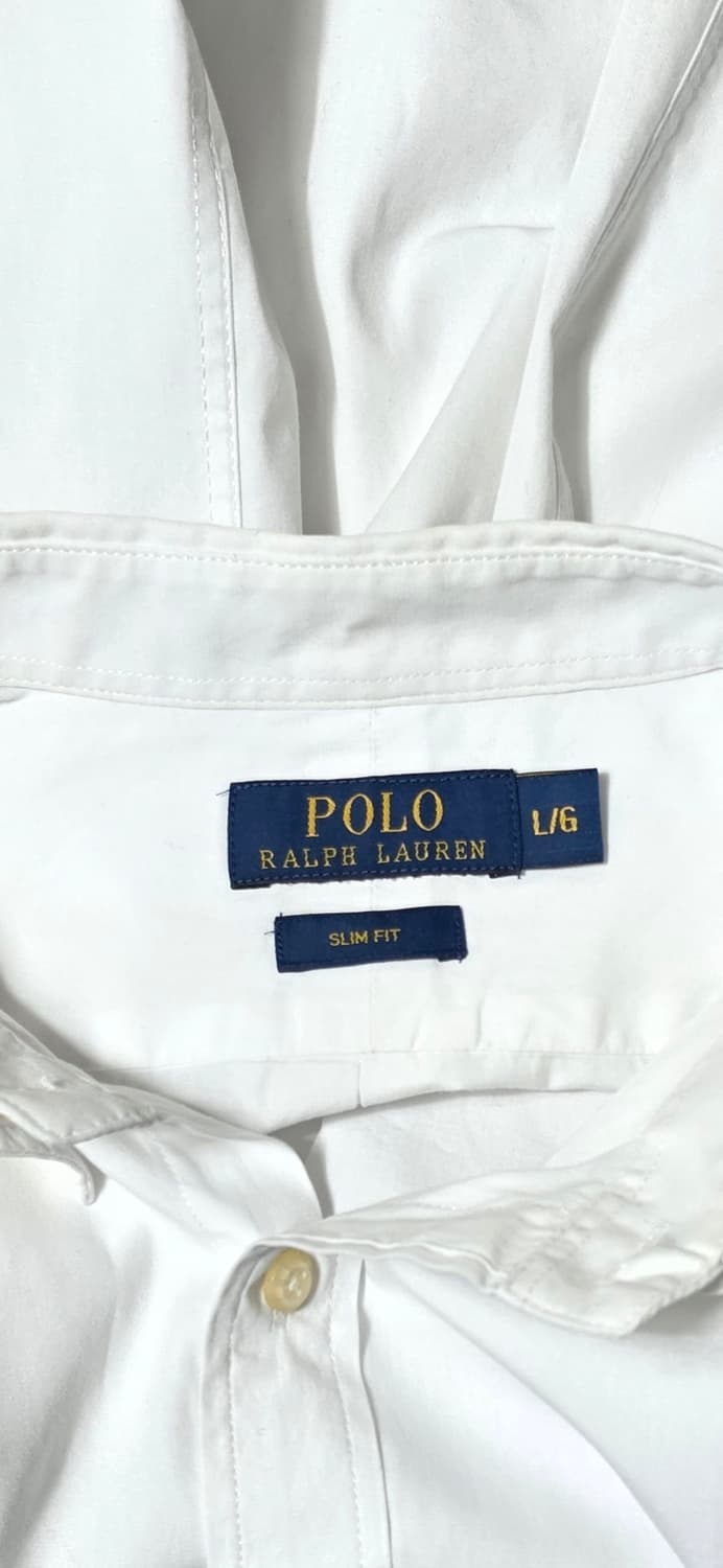 폴로 랄프로렌 화이트 슬림핏 셔츠 L 상품이미지3