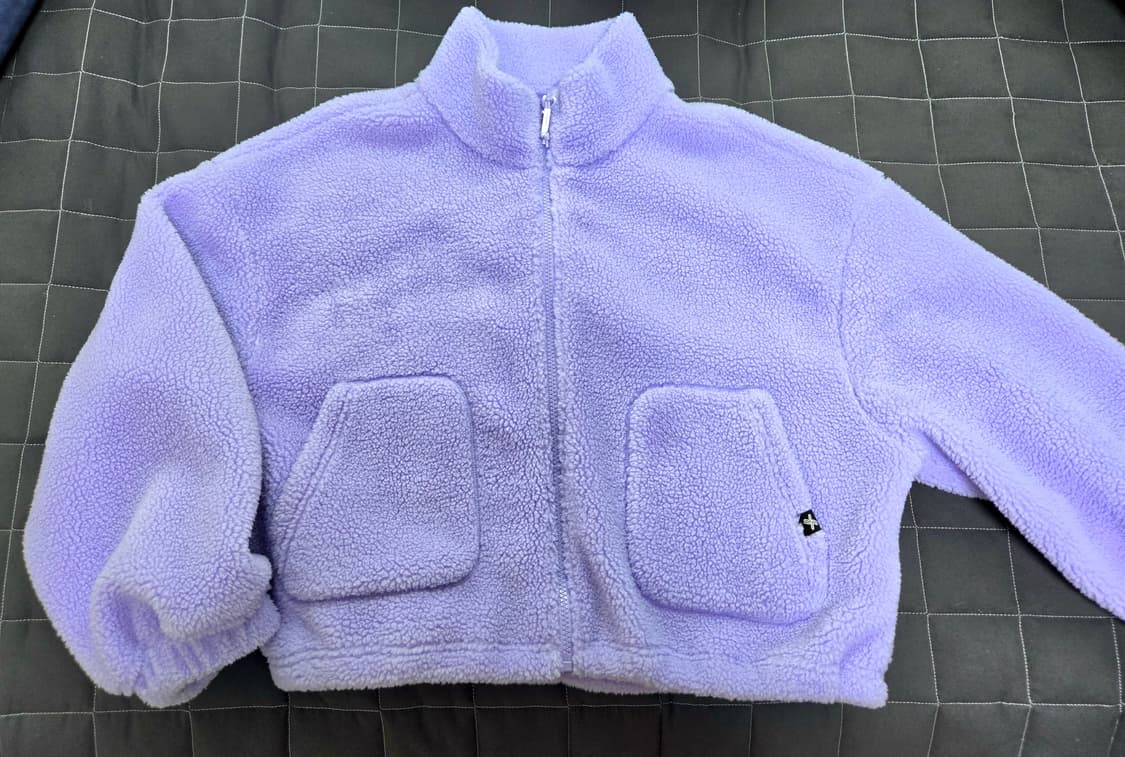 젝시믹스 쉐르파 크롭집업 퍼플M사이즈 새상품급❤️‍🔥 상품이미지2