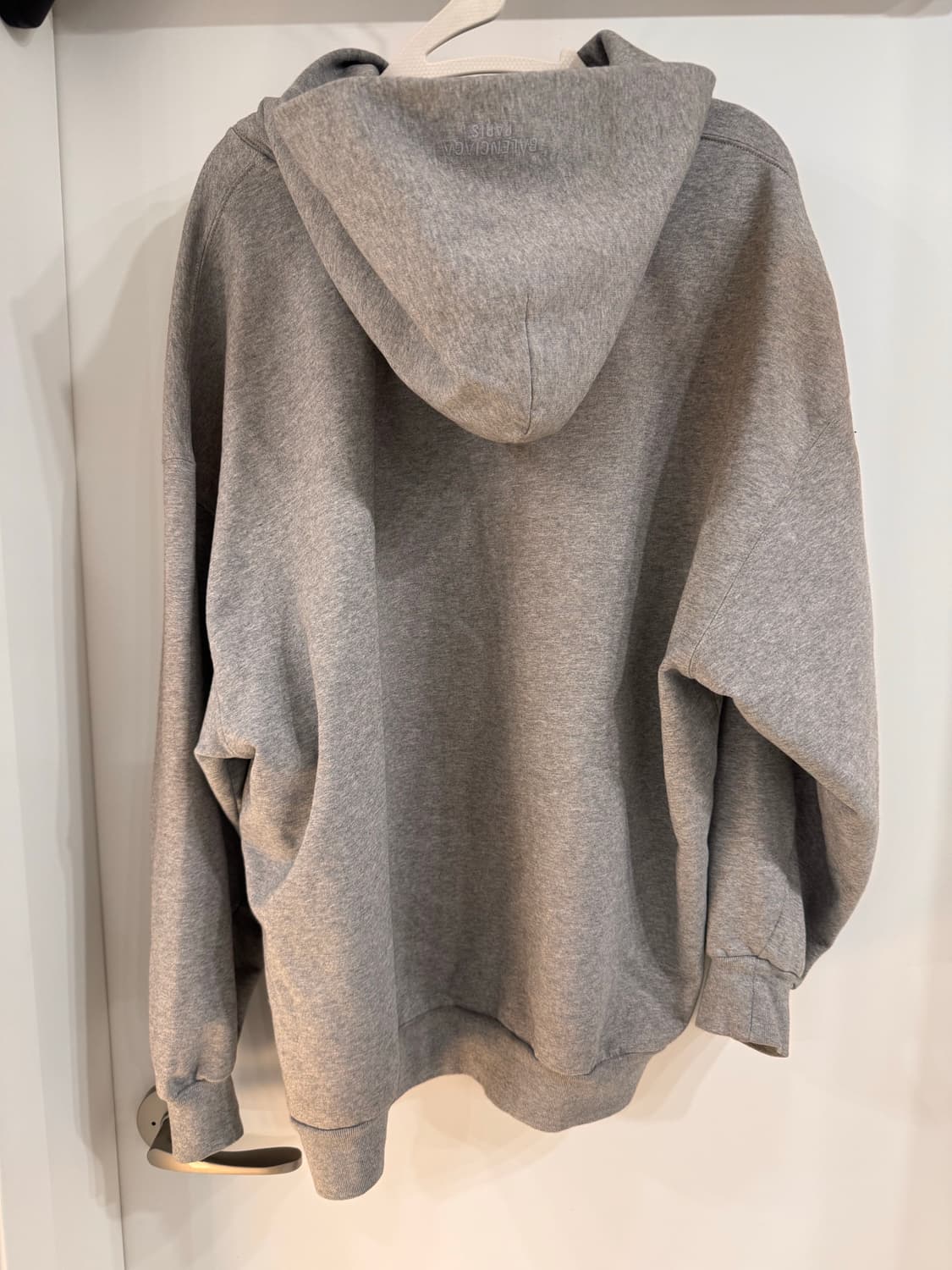 발렌시아가 23 ss 더티워싱 후드 집업 그레이 L 상품이미지4