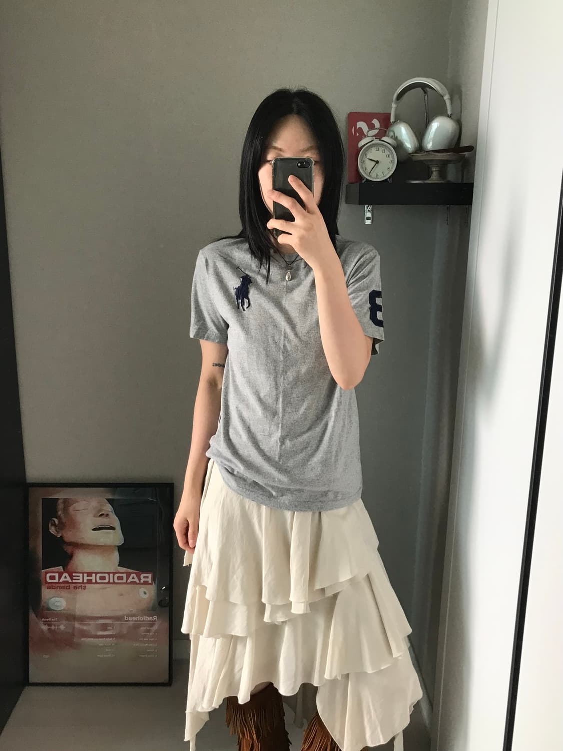 폴로 랄프로렌 빅포니로고 그레이 반팔티 상품이미지3