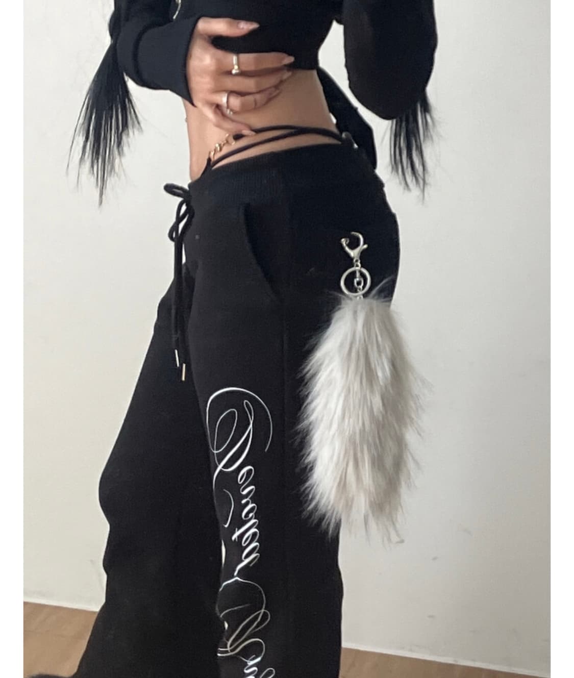 엔젤넘버555 Devoted Angel Pants 블랙 상품이미지4