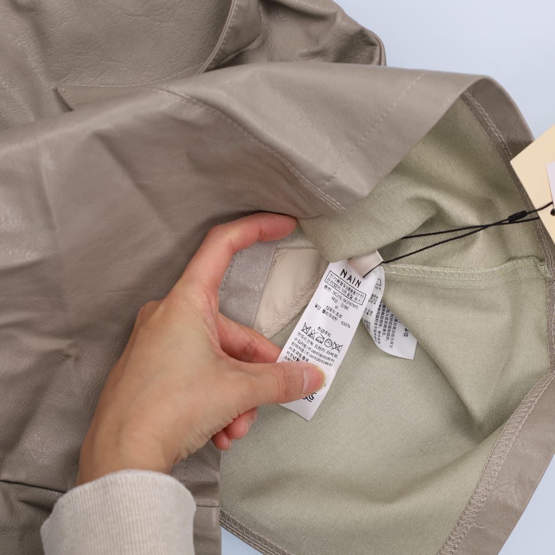 M 새상품 나인 레더 스커트 0210H2 상품이미지3