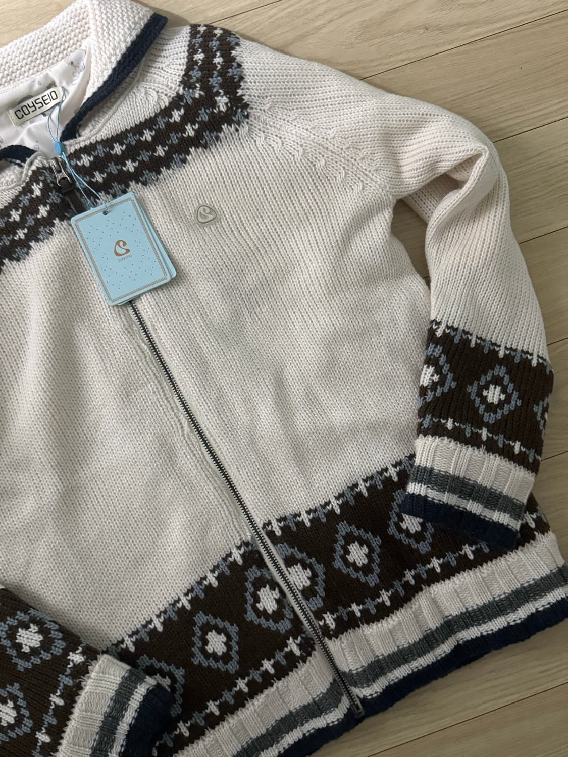 코이세이오 코위찬 니트 자켓 아이보리 상품이미지4