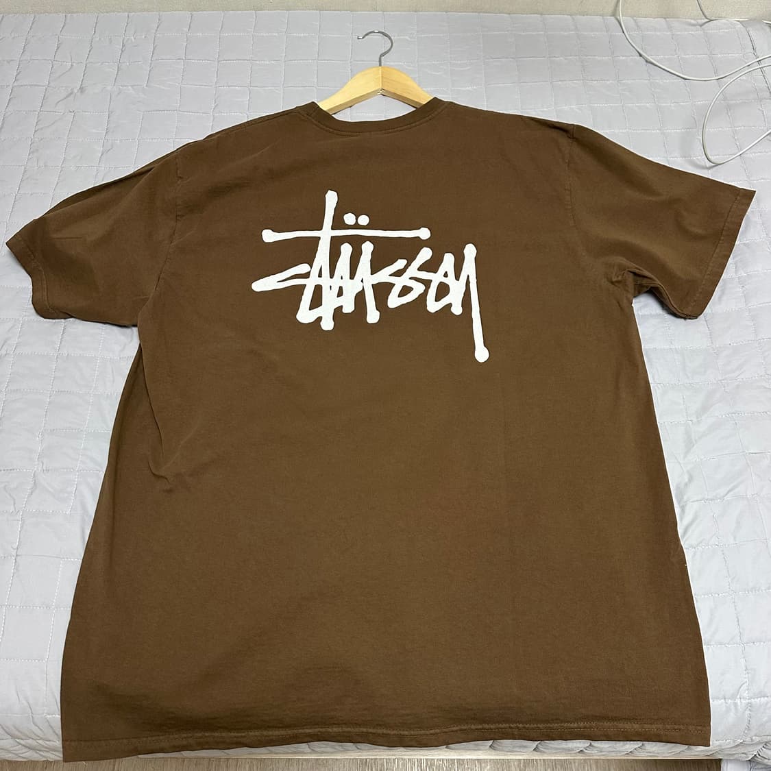 스투시 베이직로고 반팔 브라운(XL) 상품이미지2