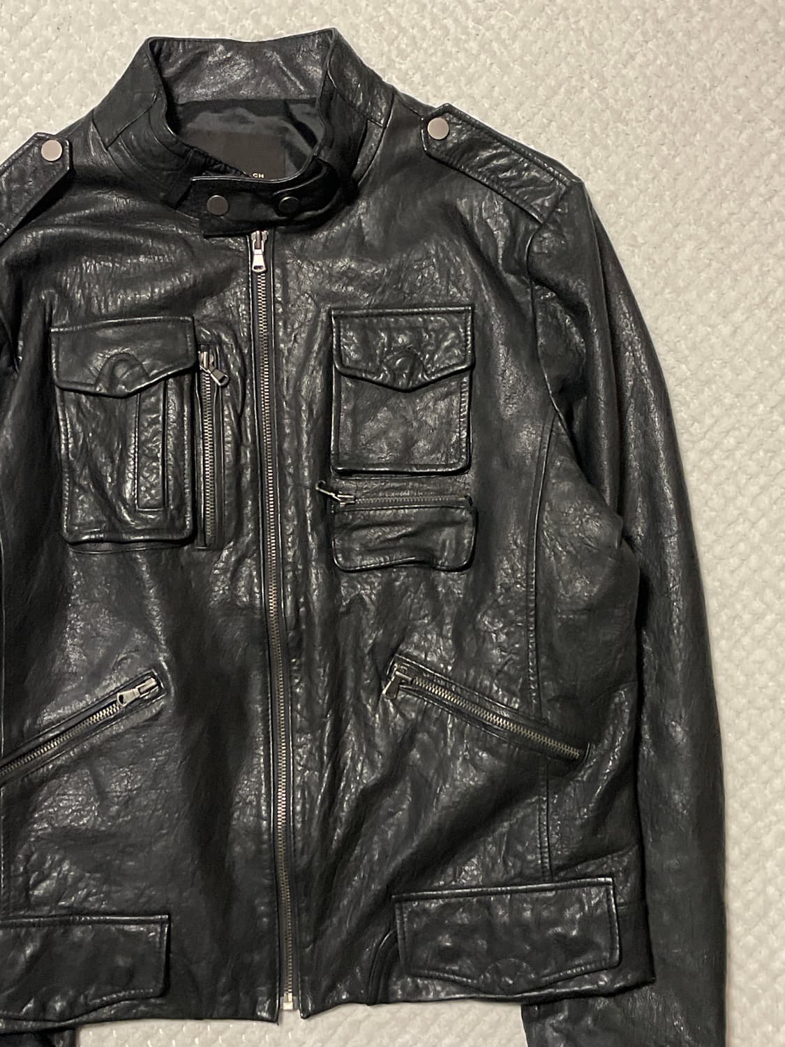 NORTH BEACH 웨스턴 무드 램스킨 양가죽 레더 자켓 상품이미지3