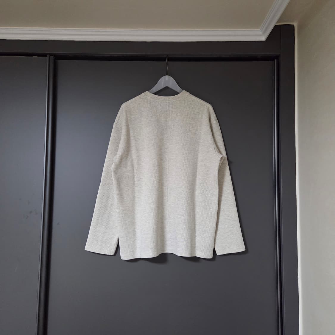 [2] 에브리원 와플 롱슬리브 티셔츠 오트밀 / 아이보리 에크루 화이트 상품이미지2