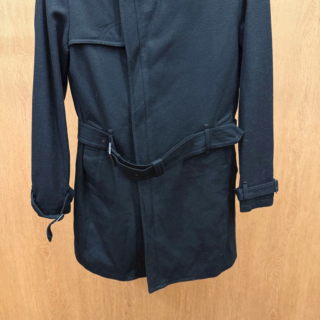 블랙바렛 바이 닐바렛 트렌치 코트 견장 허리 벨트 스트랩 디테일 블랙 상품이미지5