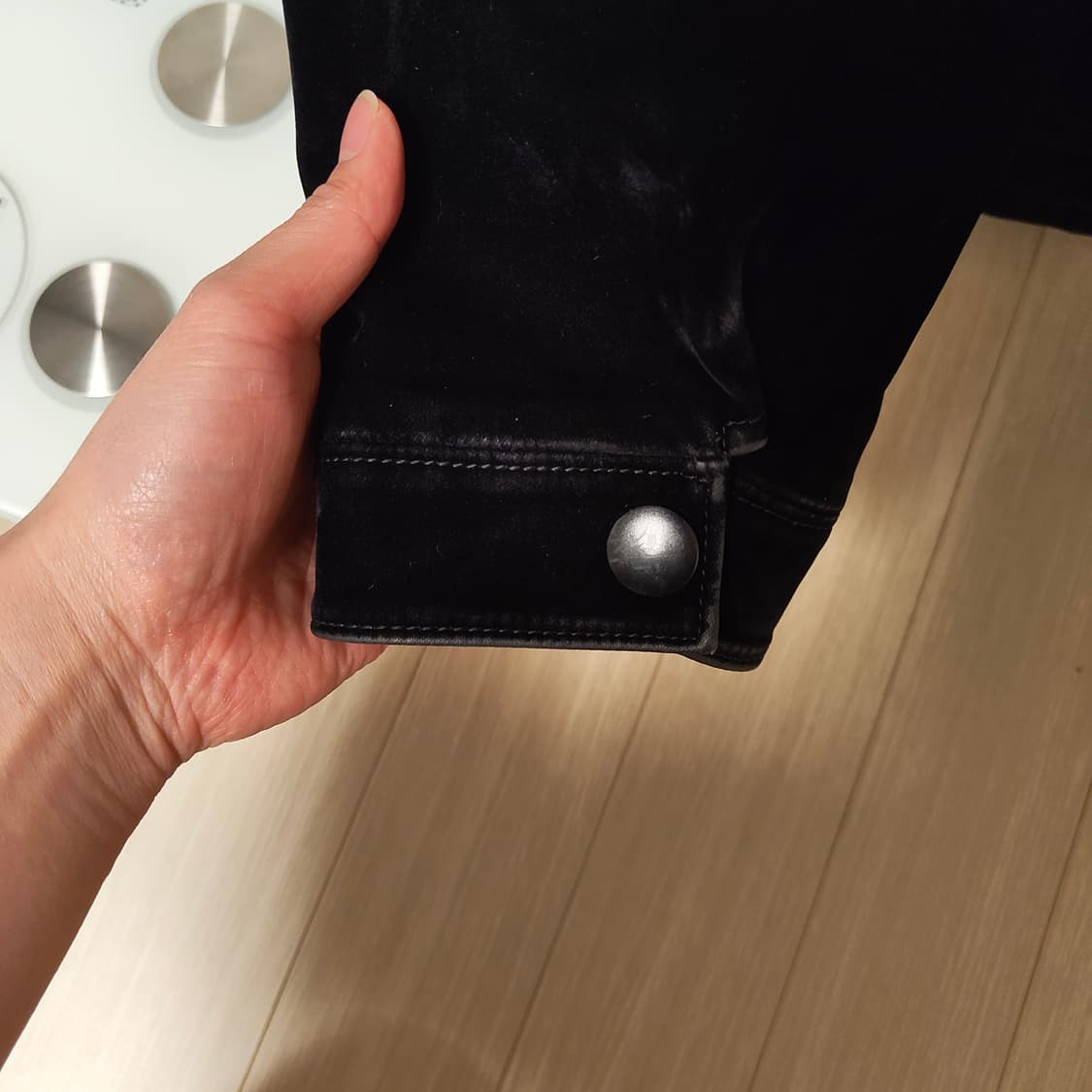 프라다 벨벳 후드 자켓 XXL 블랙 상품이미지3