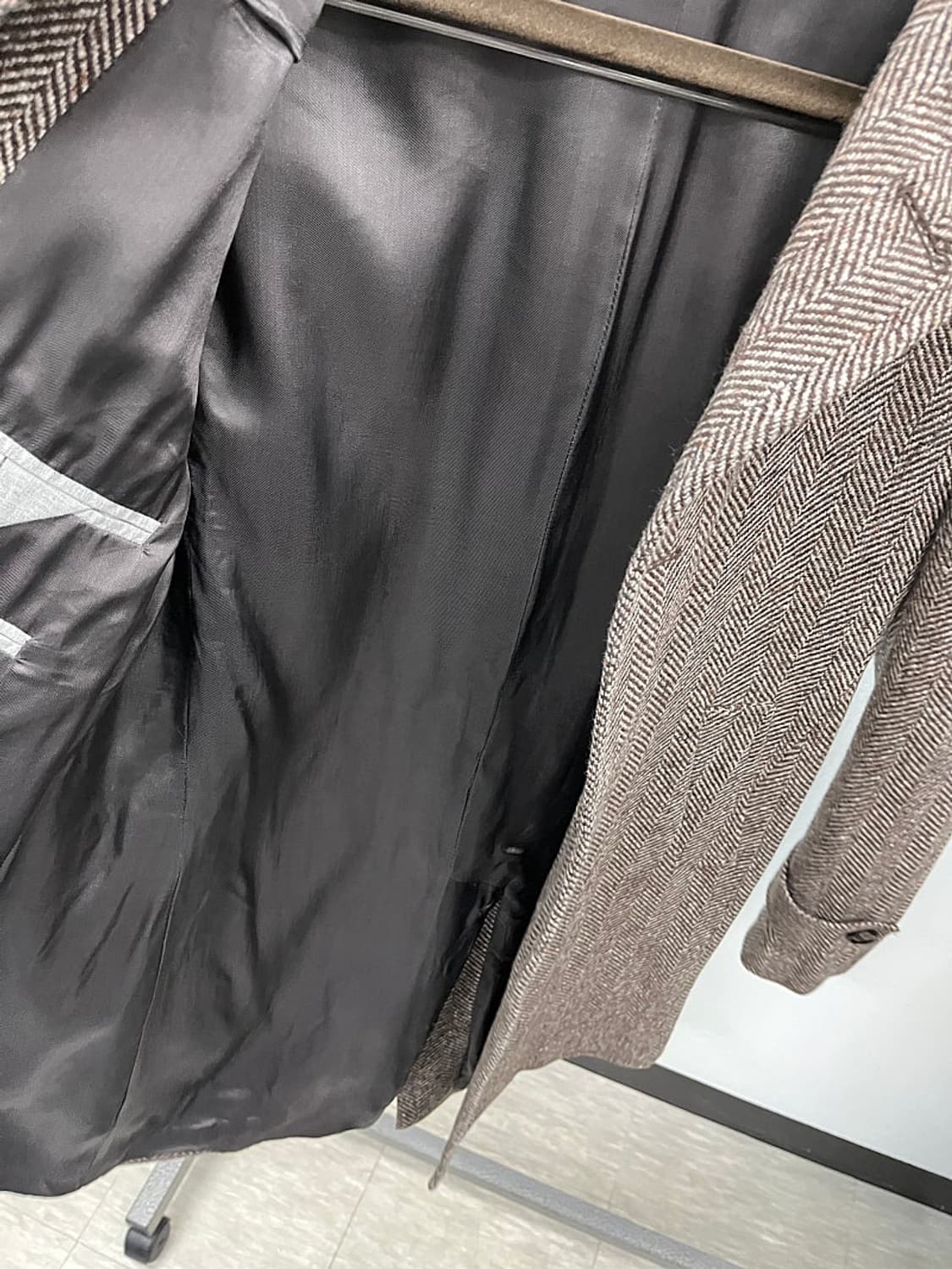 95-100) 일레븐티 이태리 헤링본 코트  상품이미지4