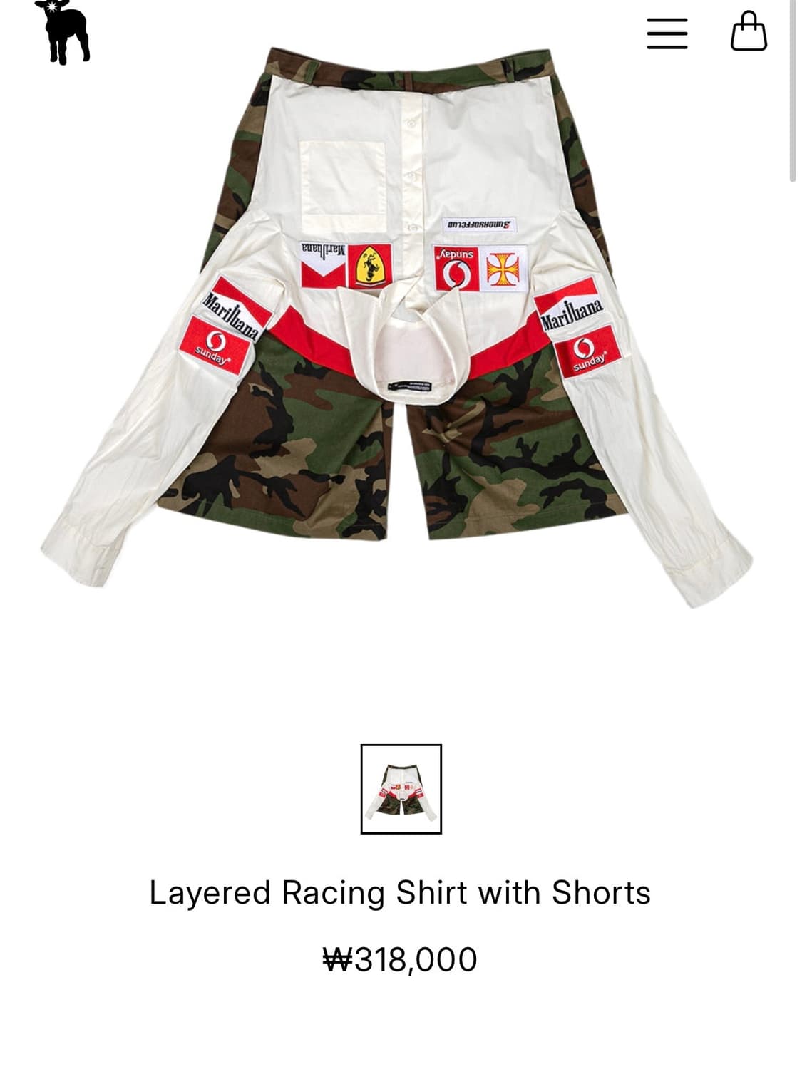 레이어드 레이싱 셔츠 위드 쇼츠 상품이미지1