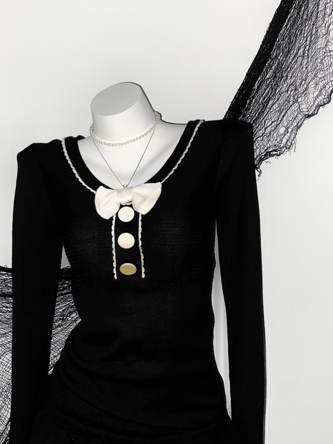 ꒰ঌ 공겜여주 리본 로걀 탑 ໒꒱ 상품이미지2