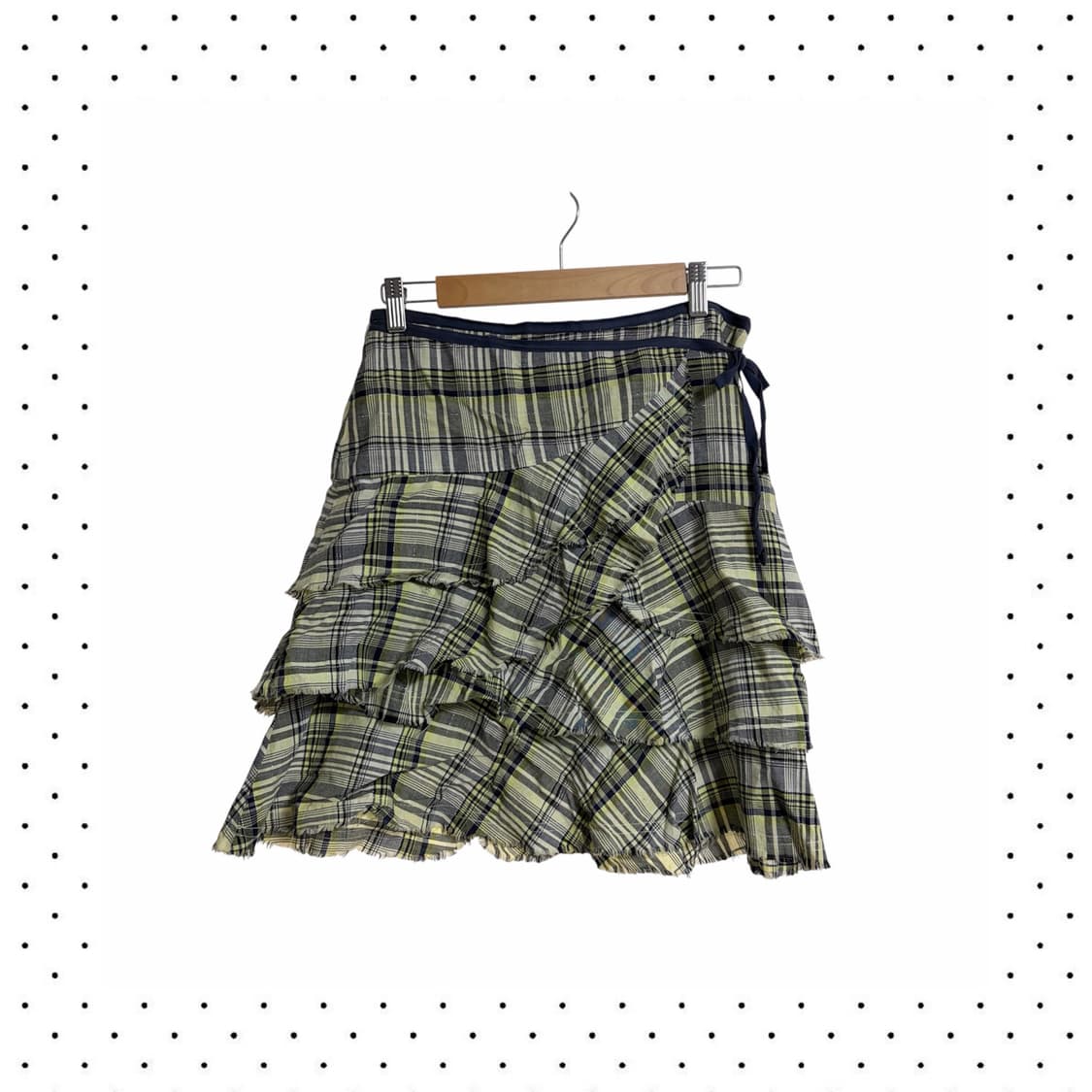 글리터 체크 캉캉 스커트 상품이미지1