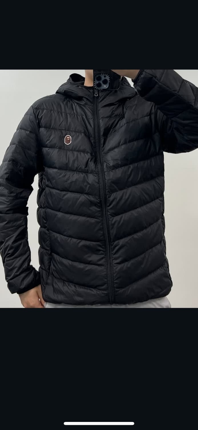 베이프 블랙 경량패딩 상품이미지1