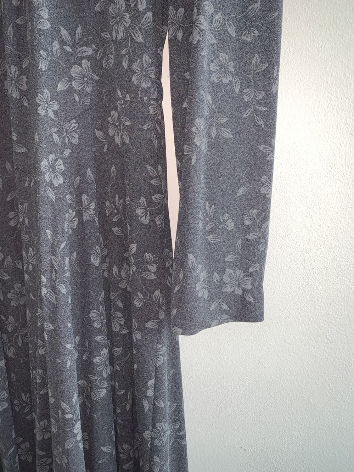 Grey flower slim belted dress 상품이미지4