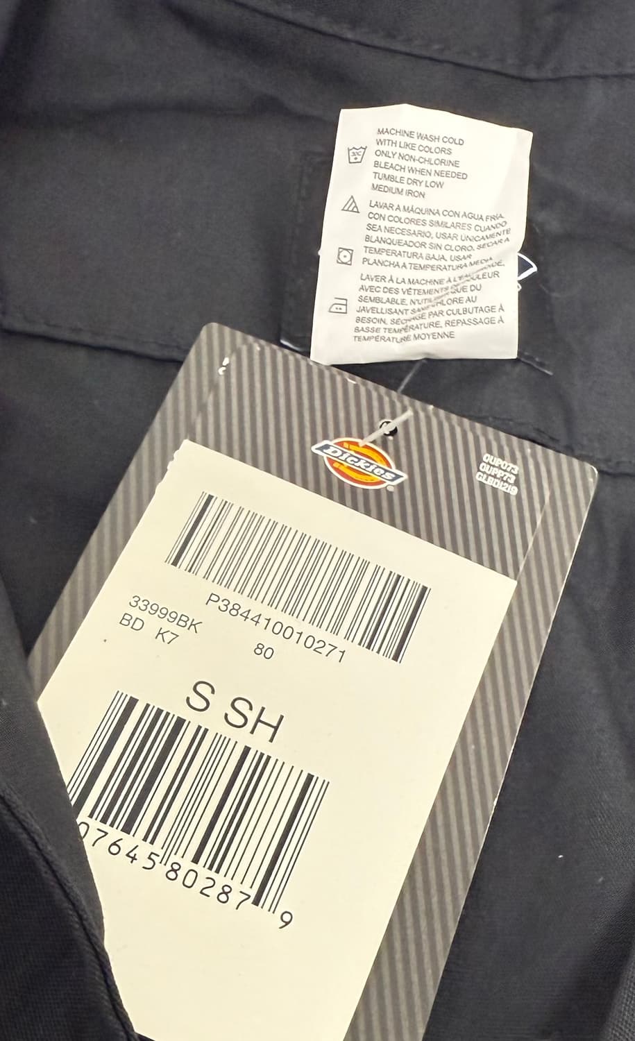 새상품) 디키즈 반팔 점프슈트 블랙 short S 워크복 작업복 상품이미지2