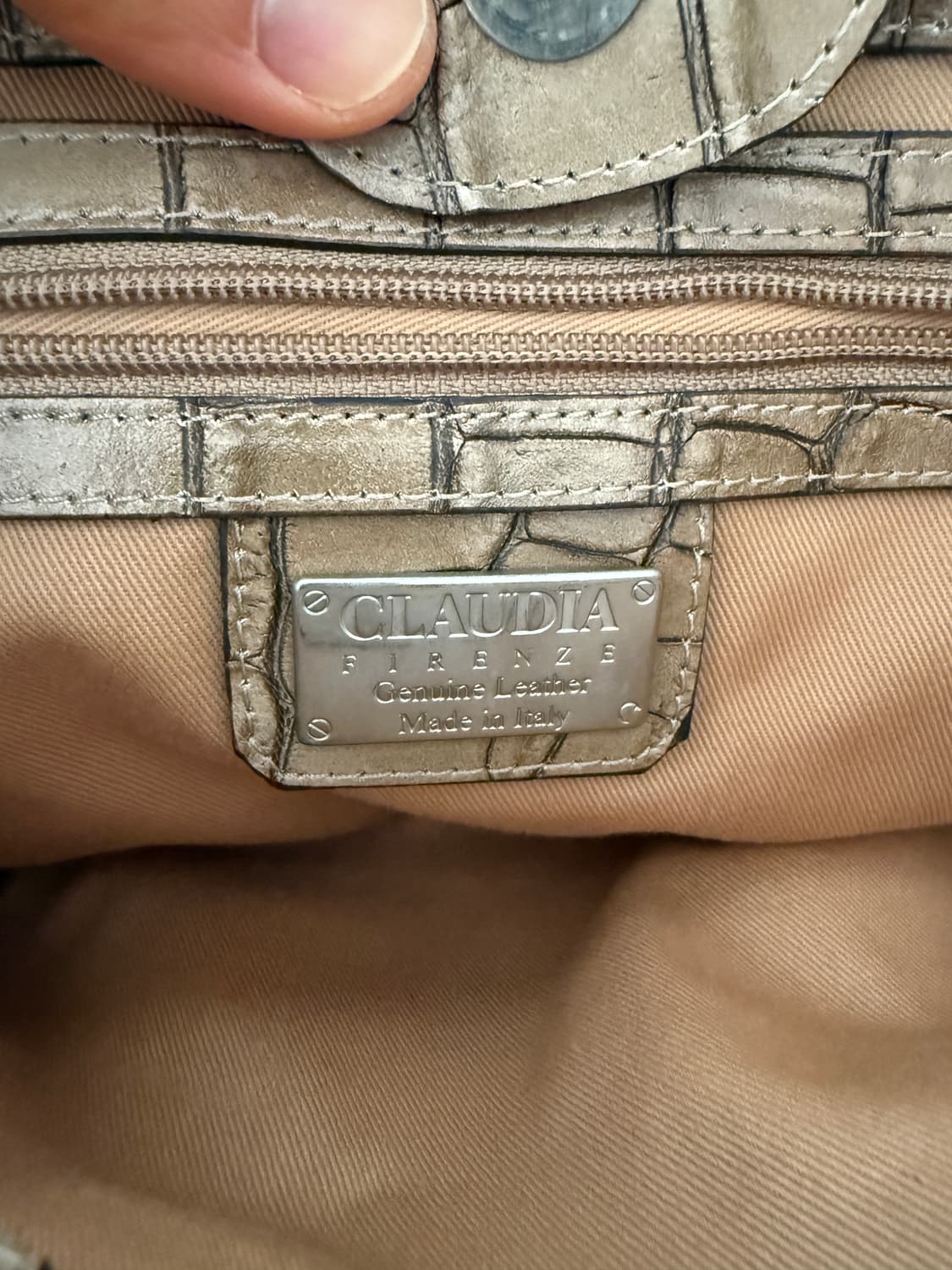 CLAUDIA 크로커 뱀부 토트백(ITALY) 상품이미지8