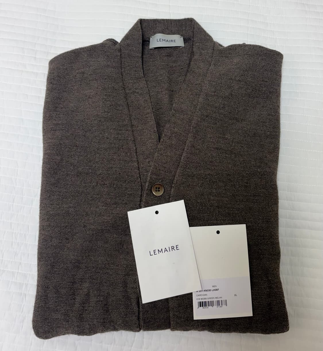르메르 메리노 블렌드 가디건 모스그린멜란지 / XL 상품이미지10