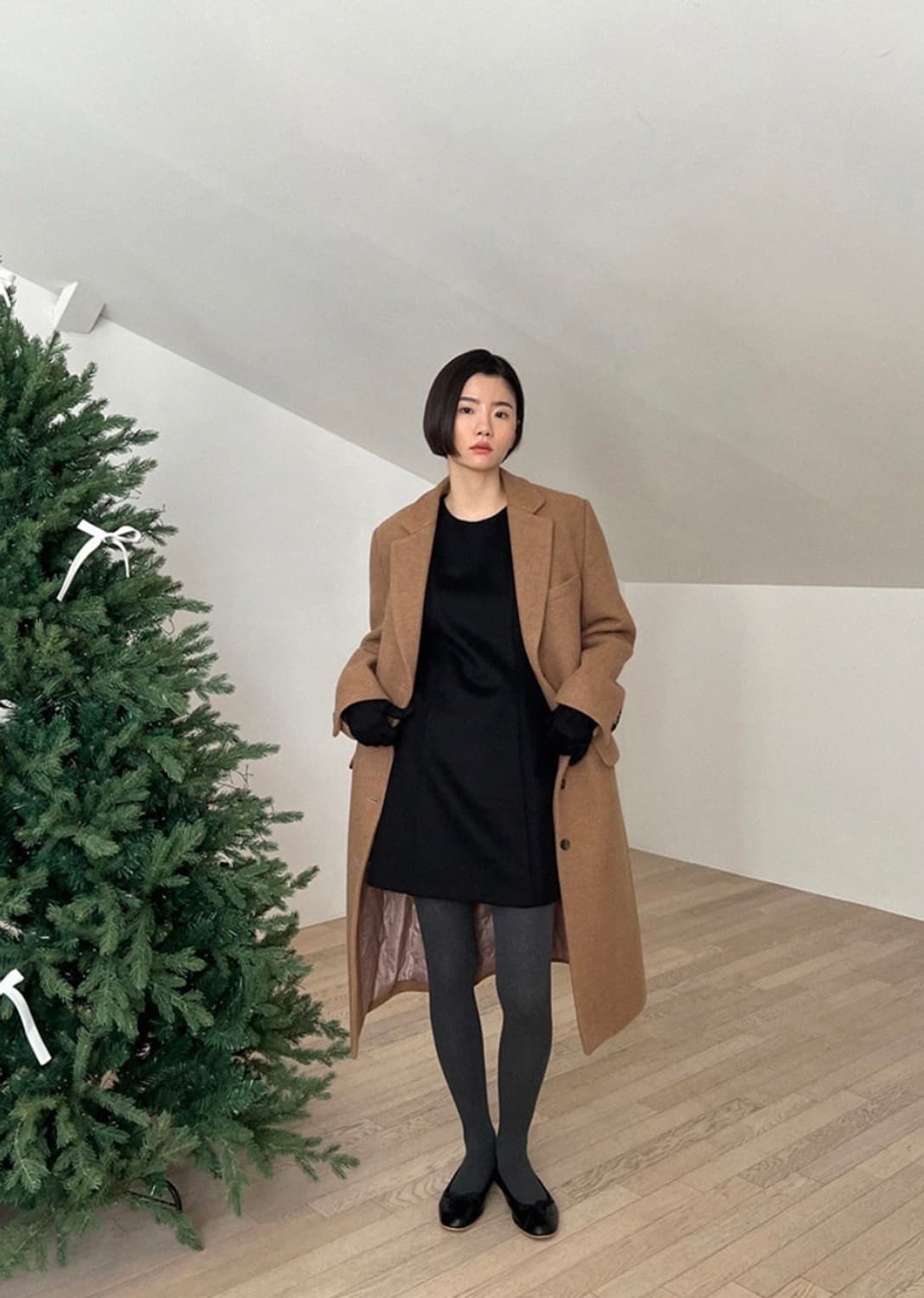 가내스라 카멜 롱코트 S 상품이미지1