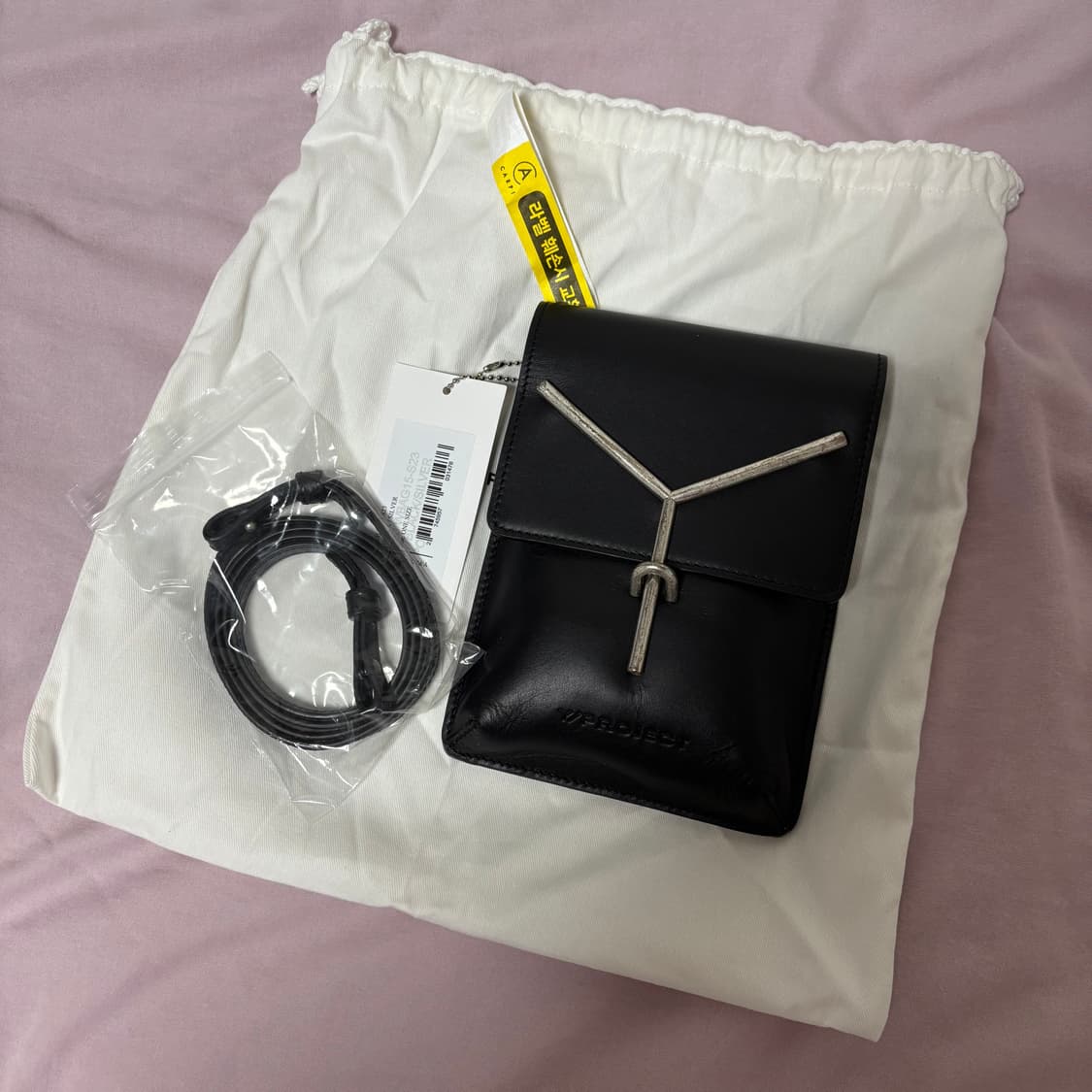 와이프로젝트 Y로고 레더 크로스백 새상품 상품이미지6