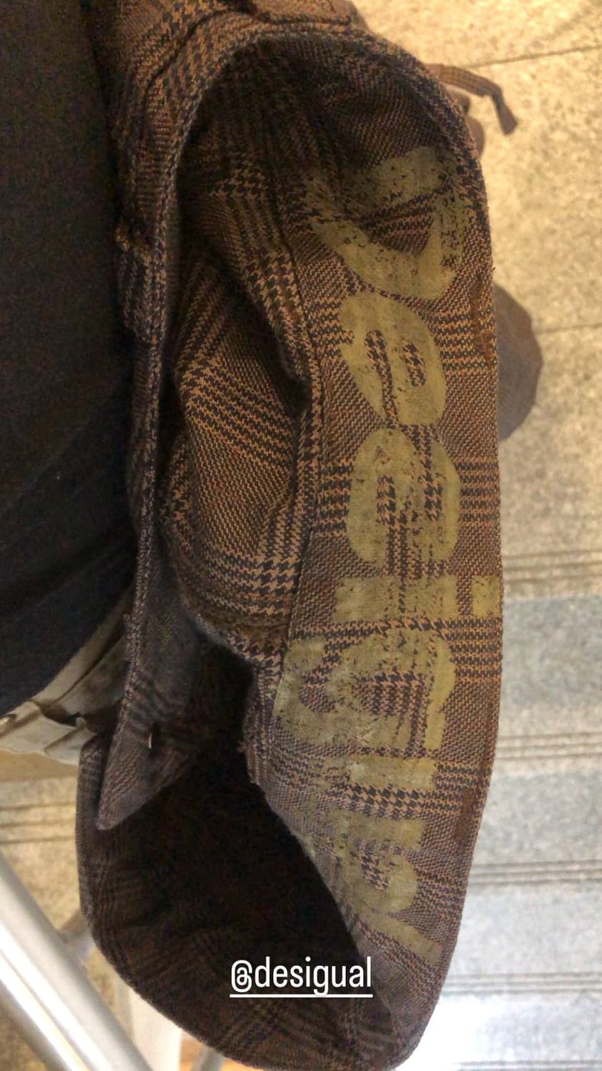 Desigual 데시구알 브라운 체크 스커트 상품이미지2