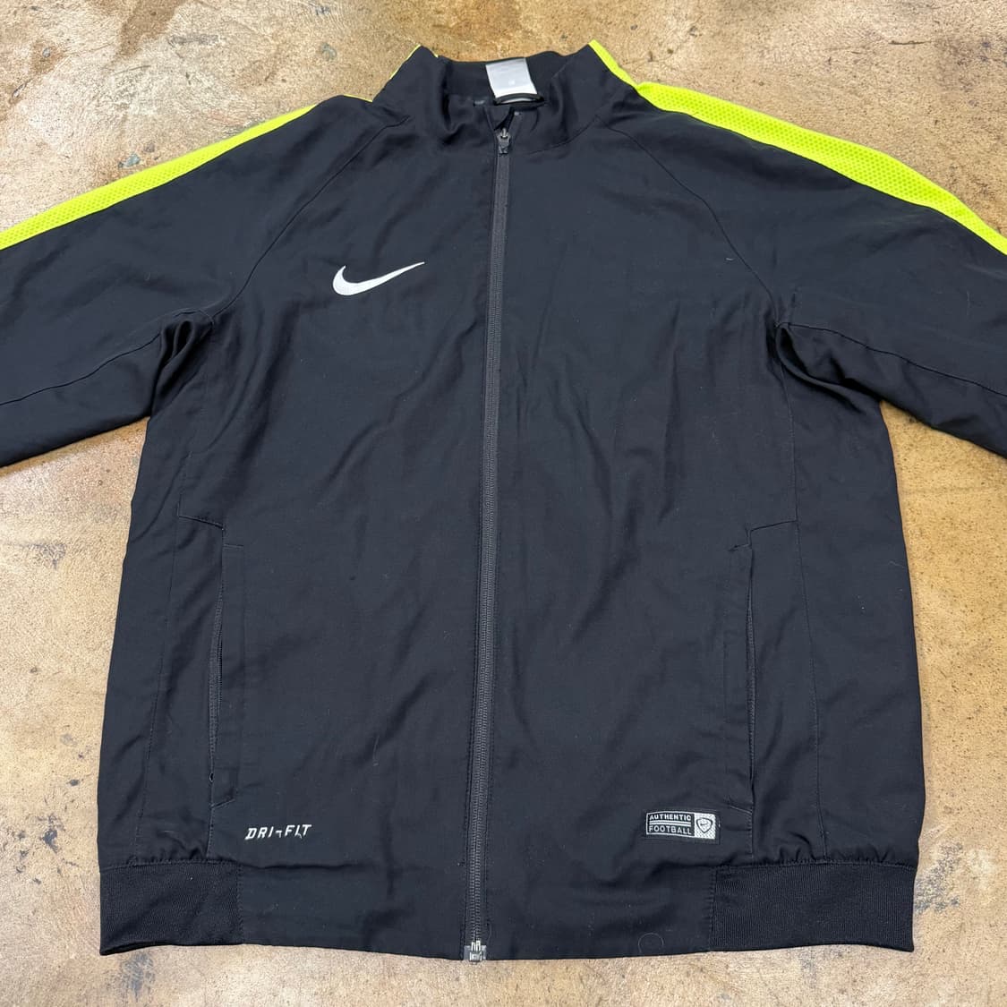 [정품/L] 나이키 블랙 형광 짚업 트레이닝 자켓 져지 b15 상품이미지3