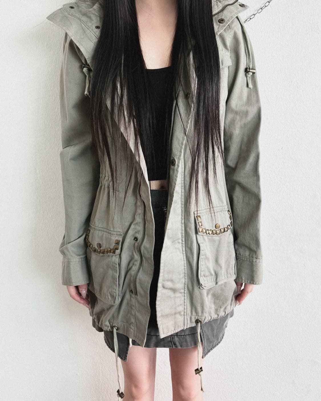 gladnews jpn vkei punk 프린트 피쉬테일 상품이미지4