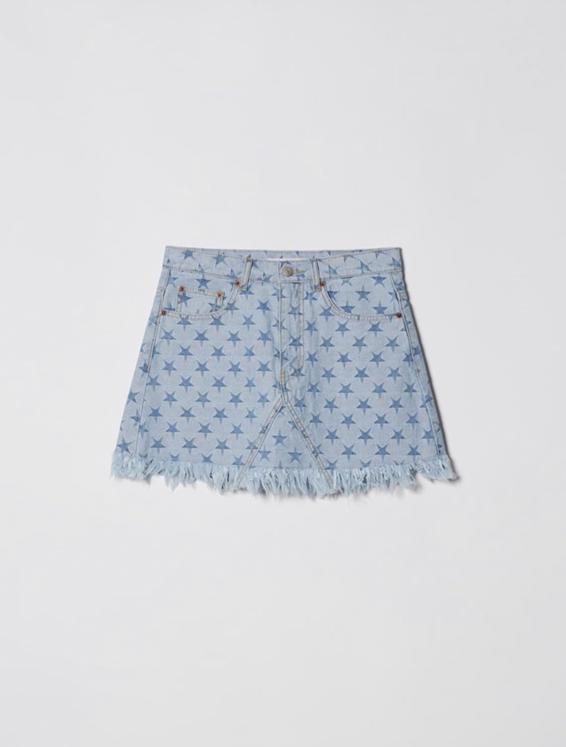 솔티페블 로우 웨이스트 자카드 데님 스커트 s 상품이미지2