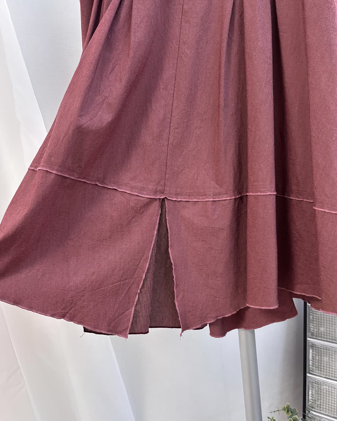 kame indie pink vintage 언발란스 롱 플레어 스커트 상품이미지8