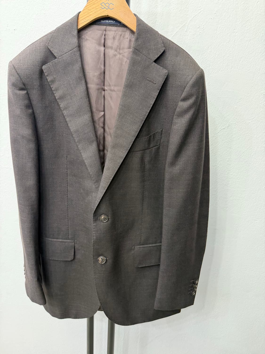 정품) 수트서플라이 브라운 남성 자켓 하의 셋업 100/32 상품이미지2
