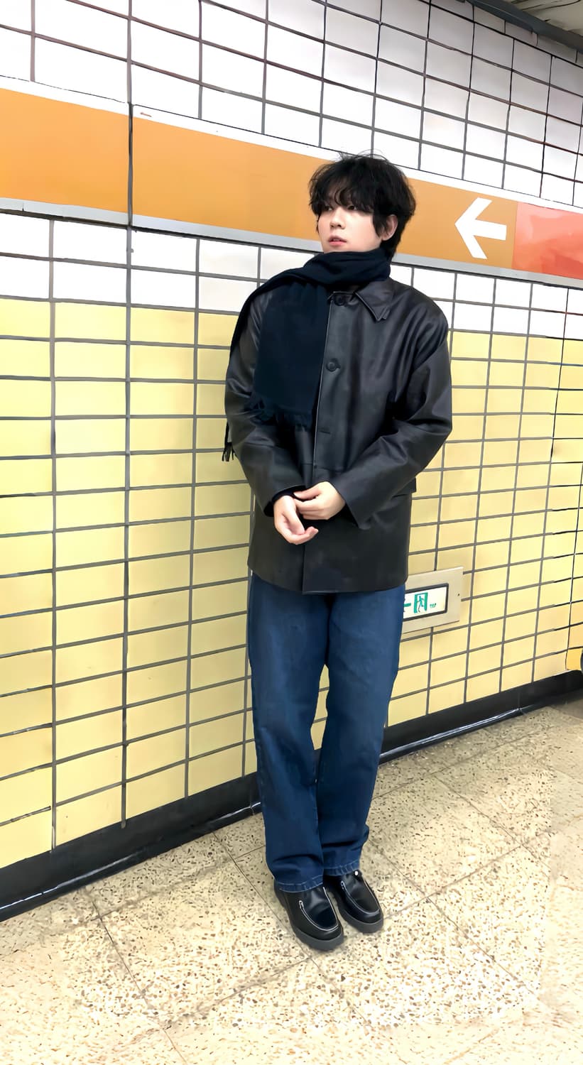 비슬로우 레더 코트 자켓 L 상품이미지7