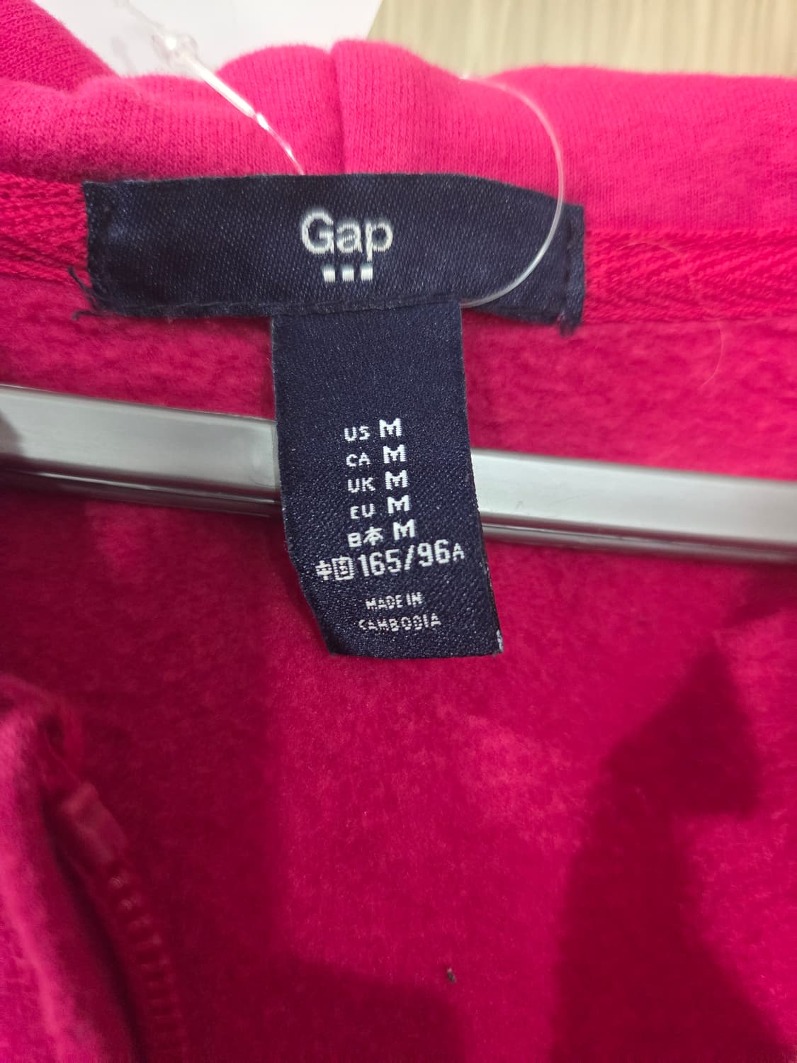 갭 핑크색 여성 후드집업 상품이미지3