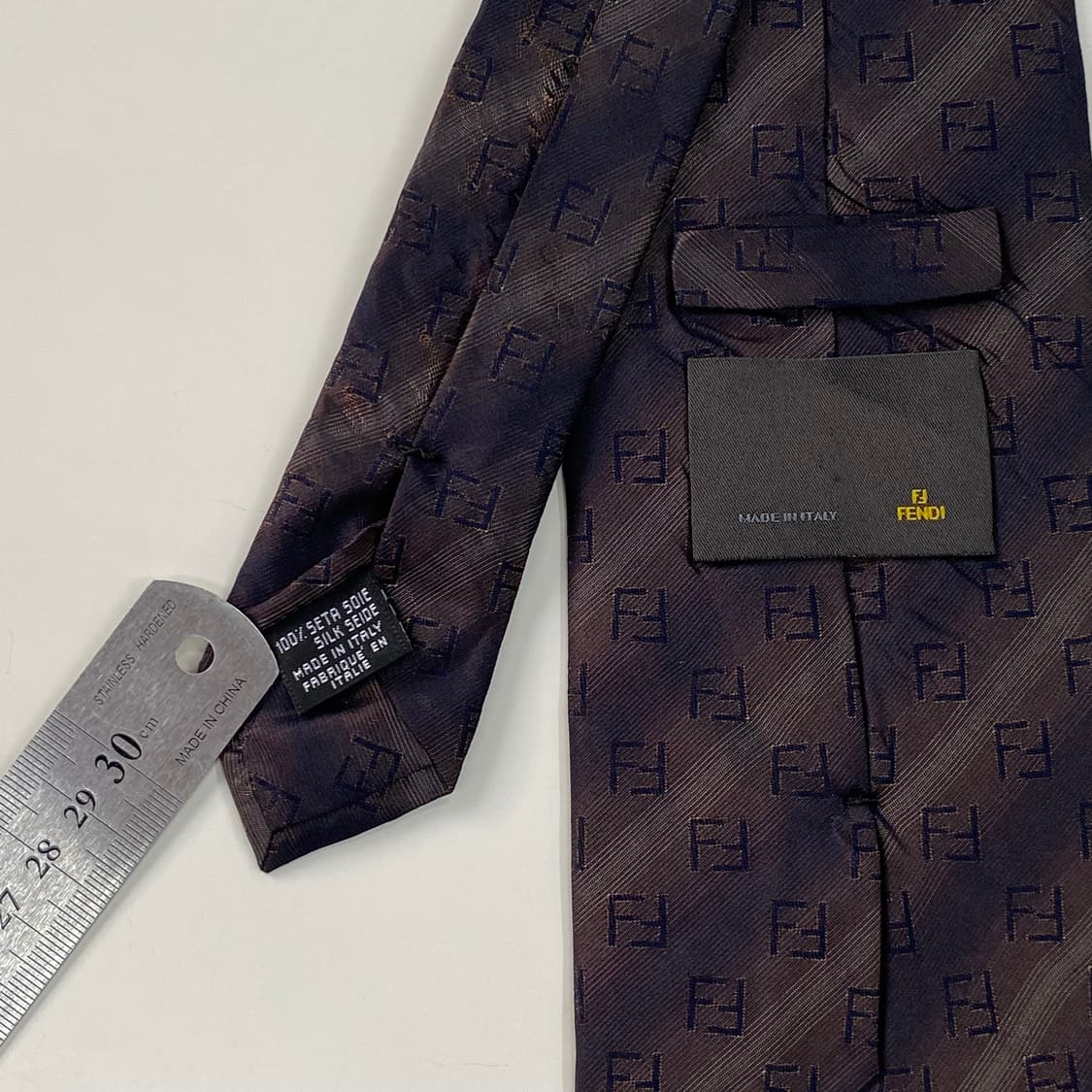 펜디 (FENDI) 모노그램 정품 명품 넥타이 상품이미지5
