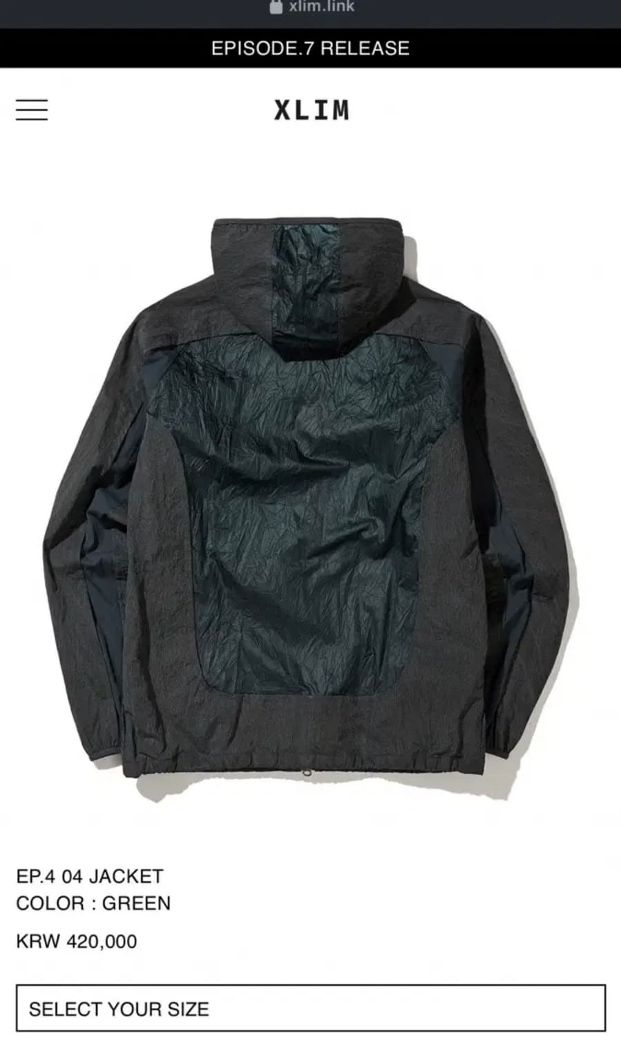 Xlim EP.4 04 JACKET GREEN (4) 상품이미지2