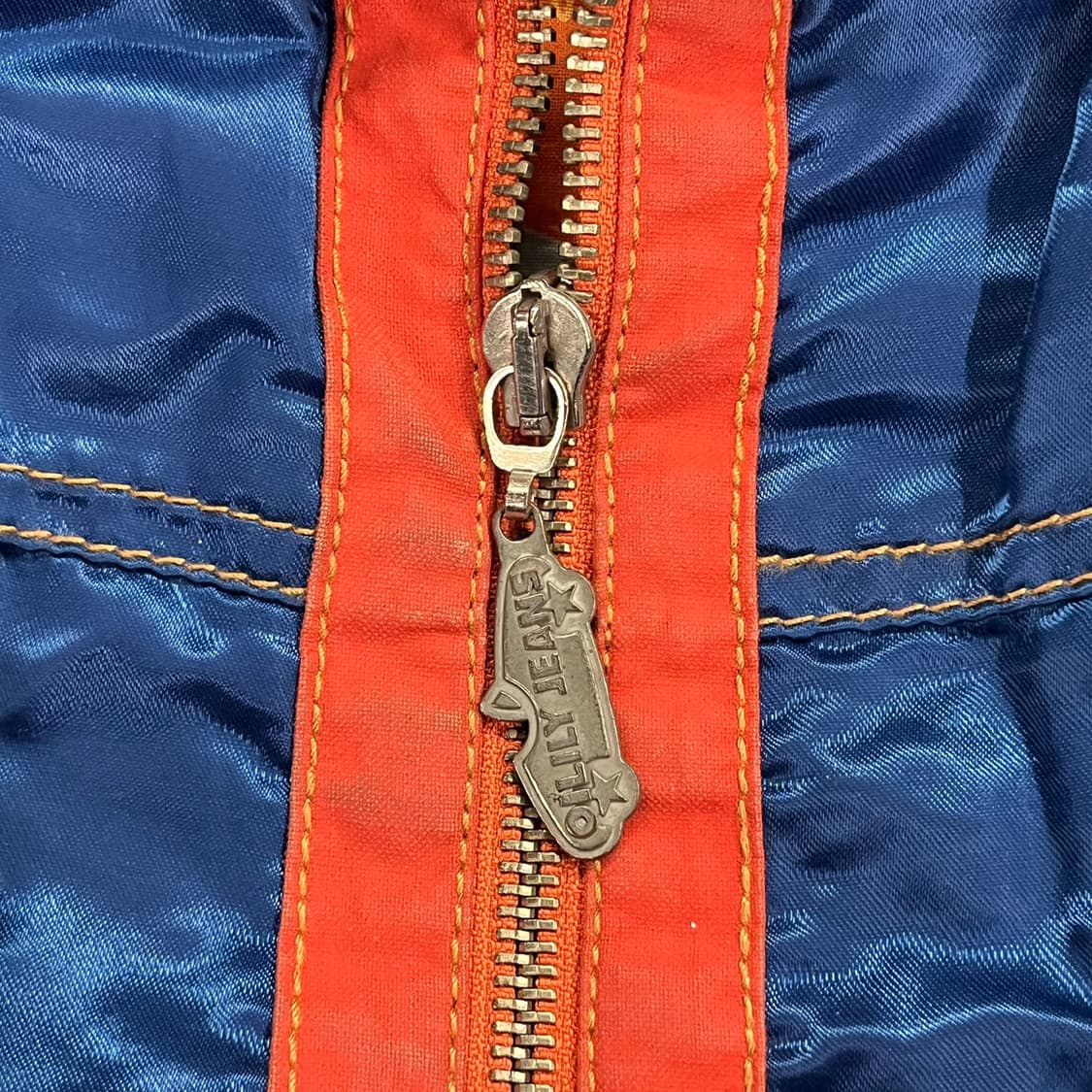 [정품/XL] 오일릴리 블루 퀼팅 자켓 체크 칼라 빈티지 스타일 b16 상품이미지7