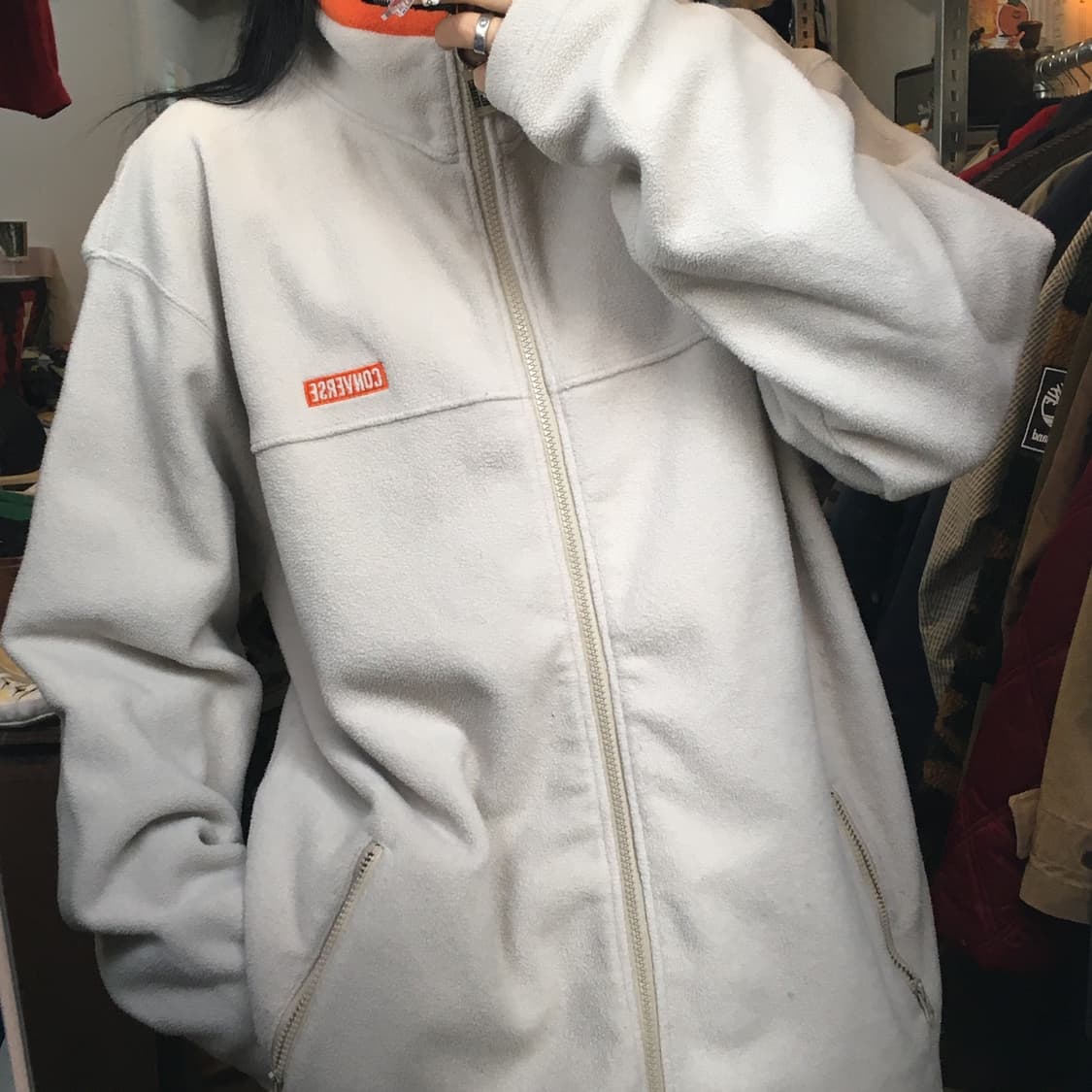 00'S 컨버스 재팬 라인 플리스 집업 자켓 XL 105 상품이미지9