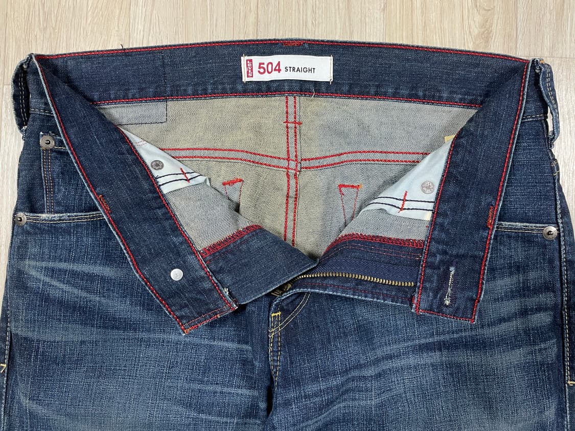 33~34) 00's 리바이스 재팬 504 오일워싱 데님팬츠(데드스탁) 상품이미지6