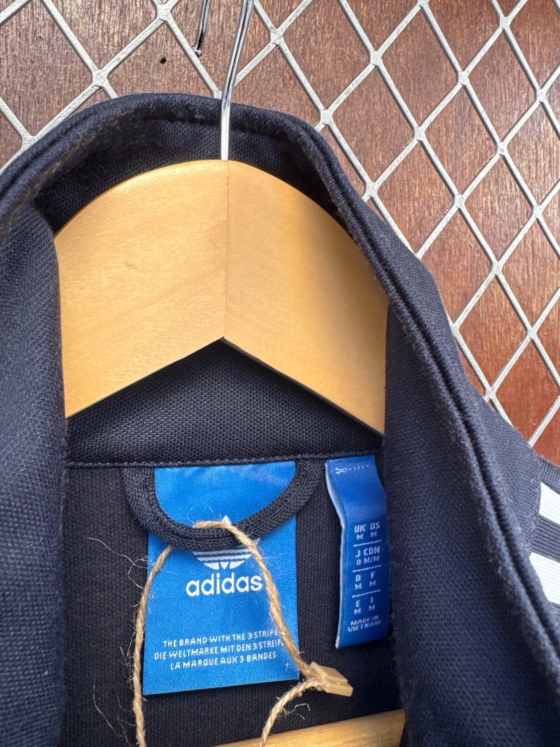 아디다스 컬러 배색 블록 네이비 삼선 트랙탑 져지 자켓 M 상품이미지3