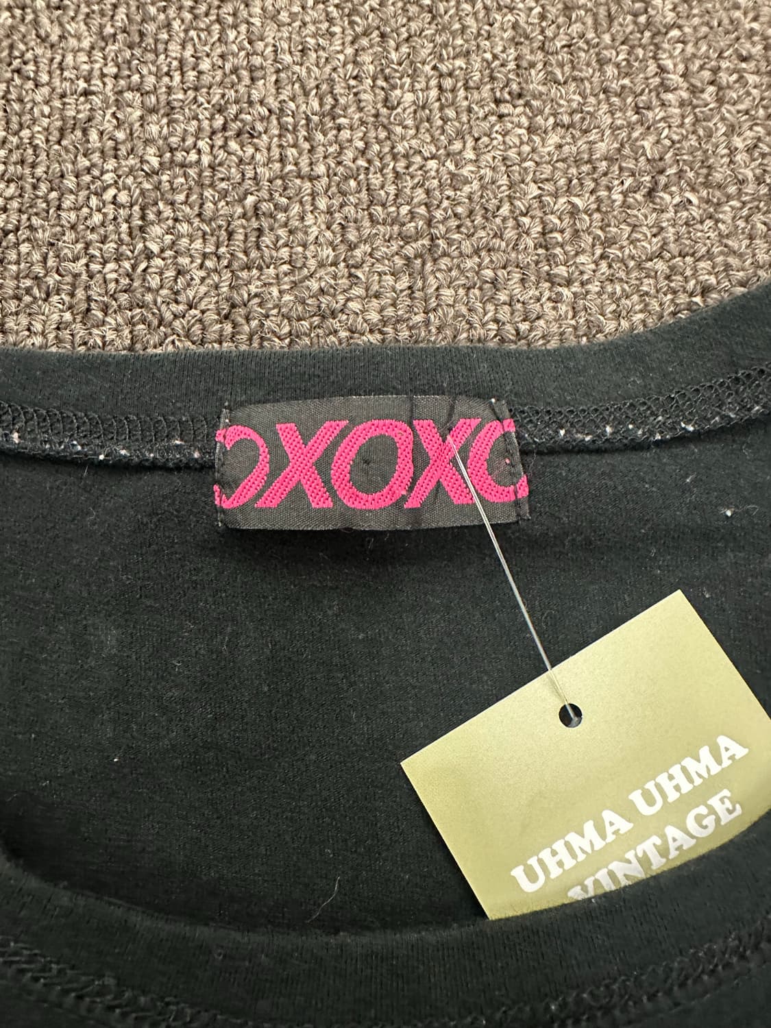 OS)XOXO y2k 레터링 프린팅 블랙 반팔 상품이미지4