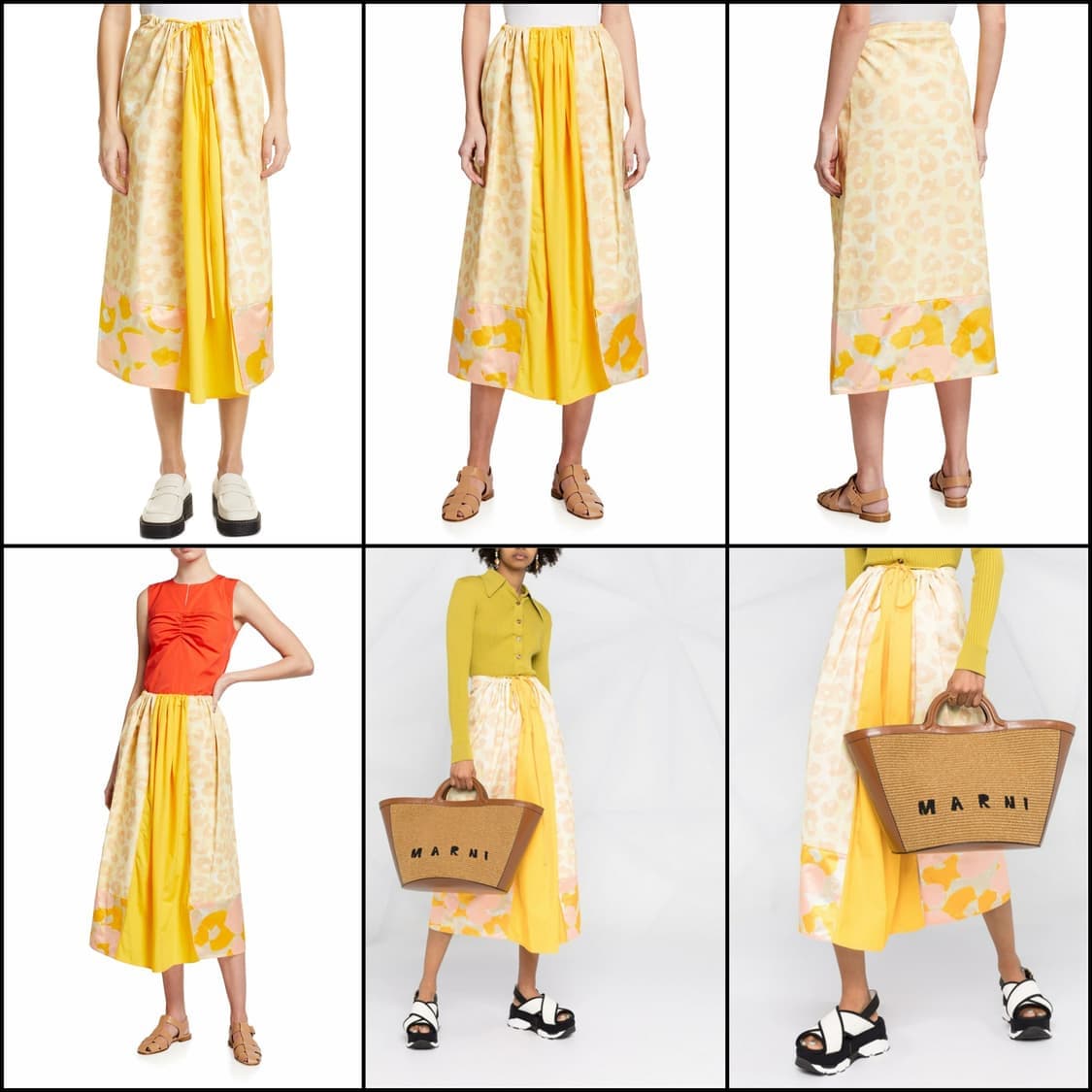 (매장판)MARNI 마르니 멀티패턴블록 셔링 엑센트 롱 스커트 S 상품이미지10