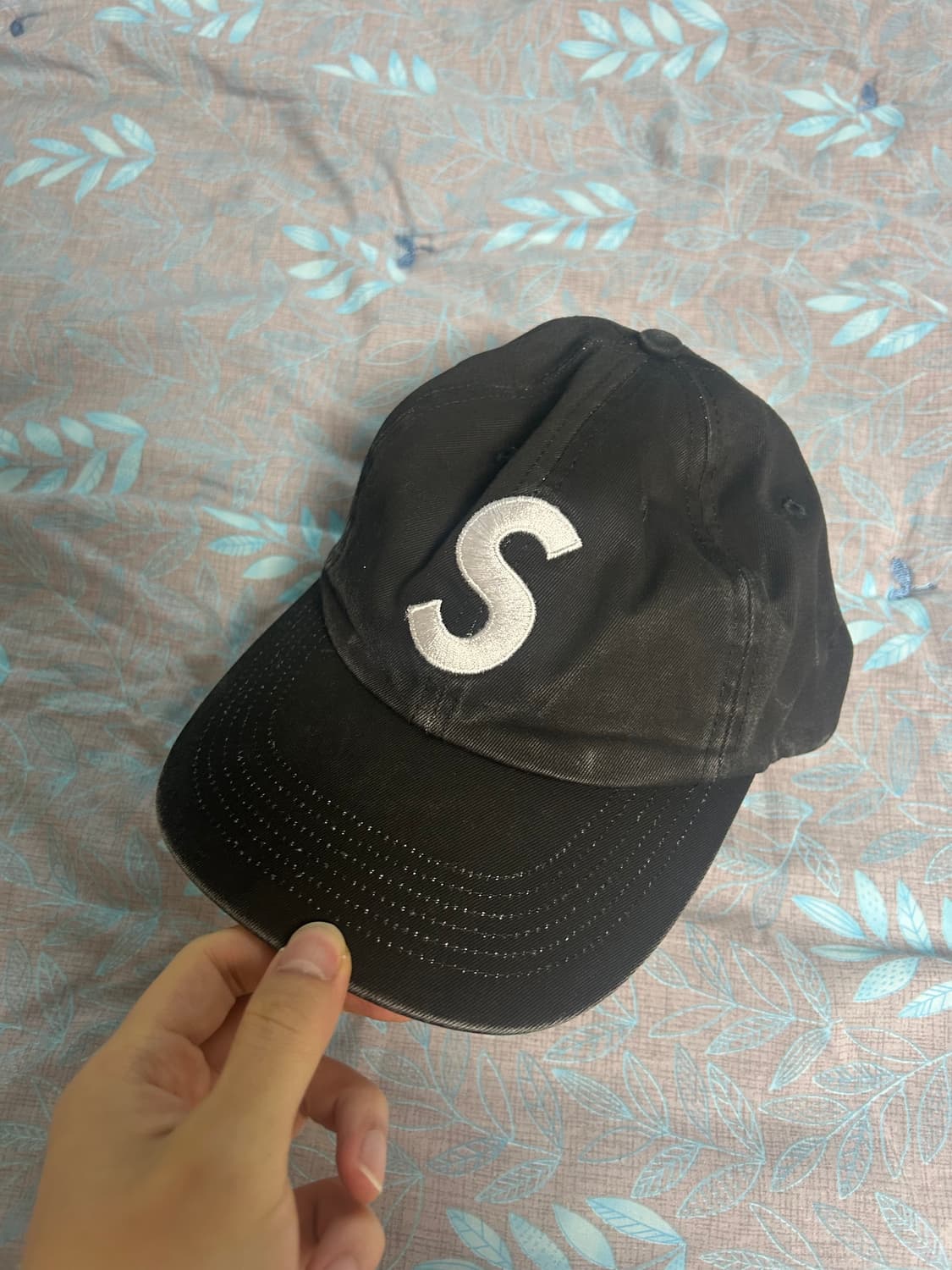 [택포/OS] 슈프림 피그먼트 S로고 캡 블랙 상품이미지2