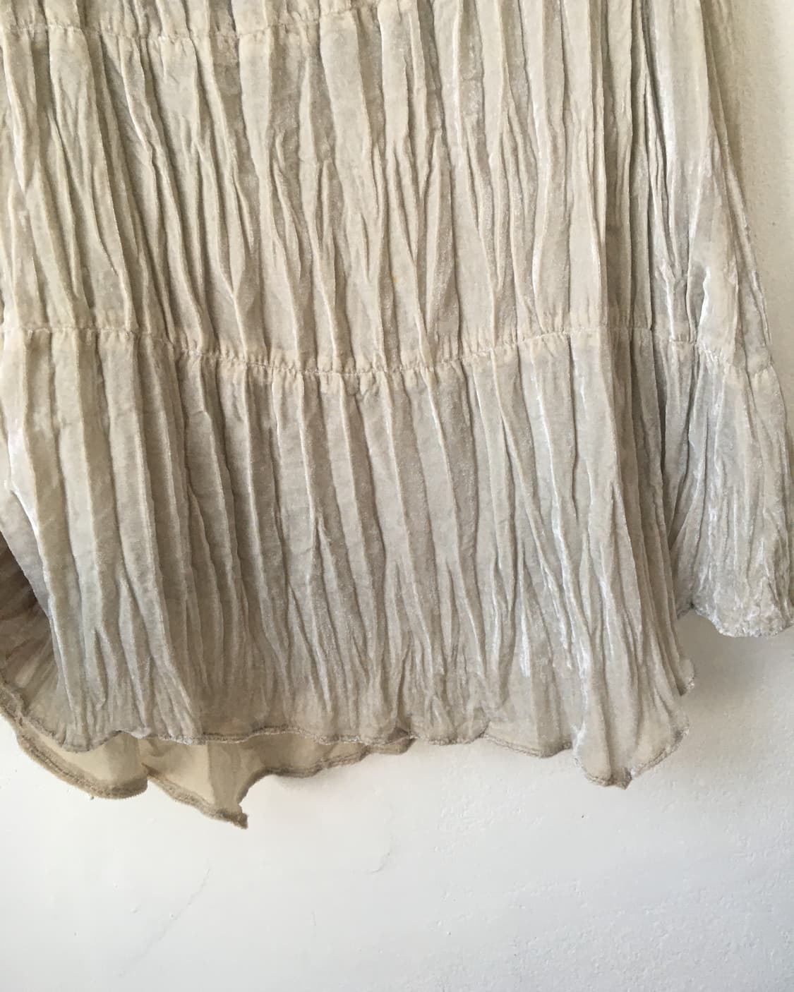 Unbalanced line detail velvet skirt 상품이미지3