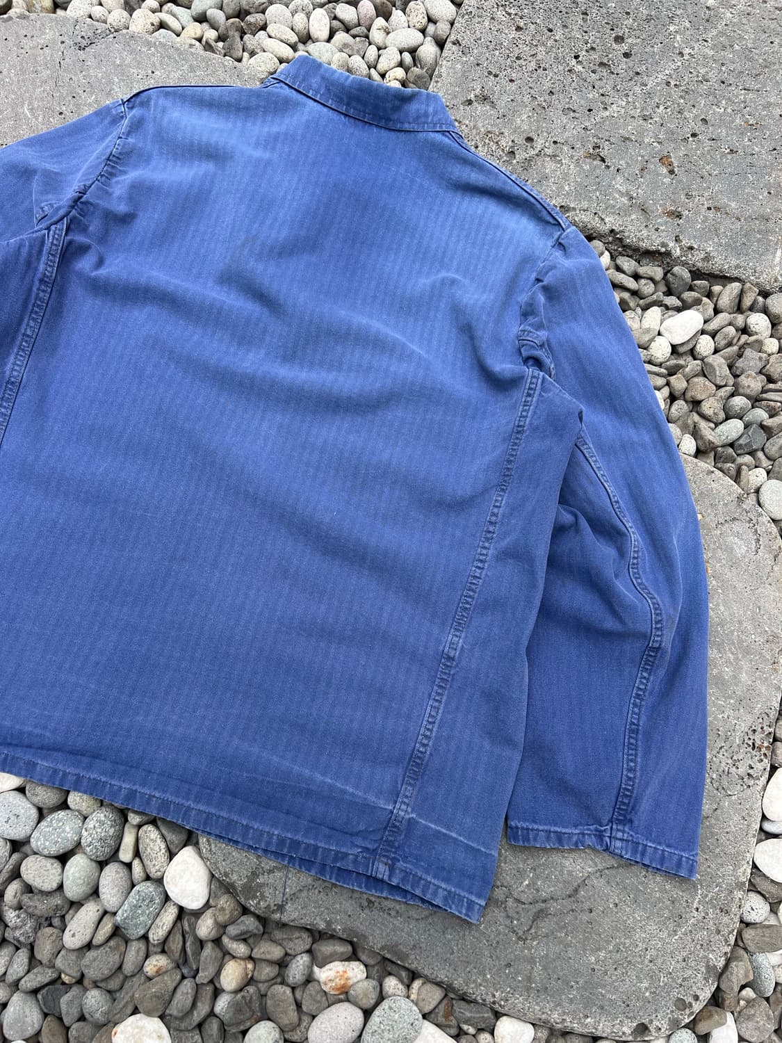 FADED WASHING BLUE "HBT" 헤링본트윌코튼 프렌치워크자켓 상품이미지9