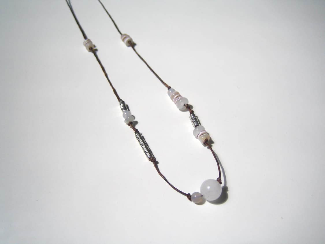 clear white silver-cross necklace 목걸이 상품이미지2