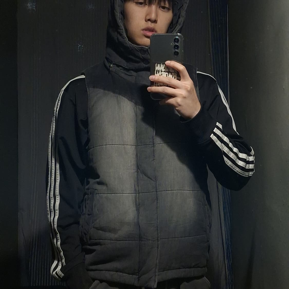 모디파이드 JP 피그먼트 그레이 워싱 스트릿 패디드 패딩조끼 패딩베스트 상품이미지2