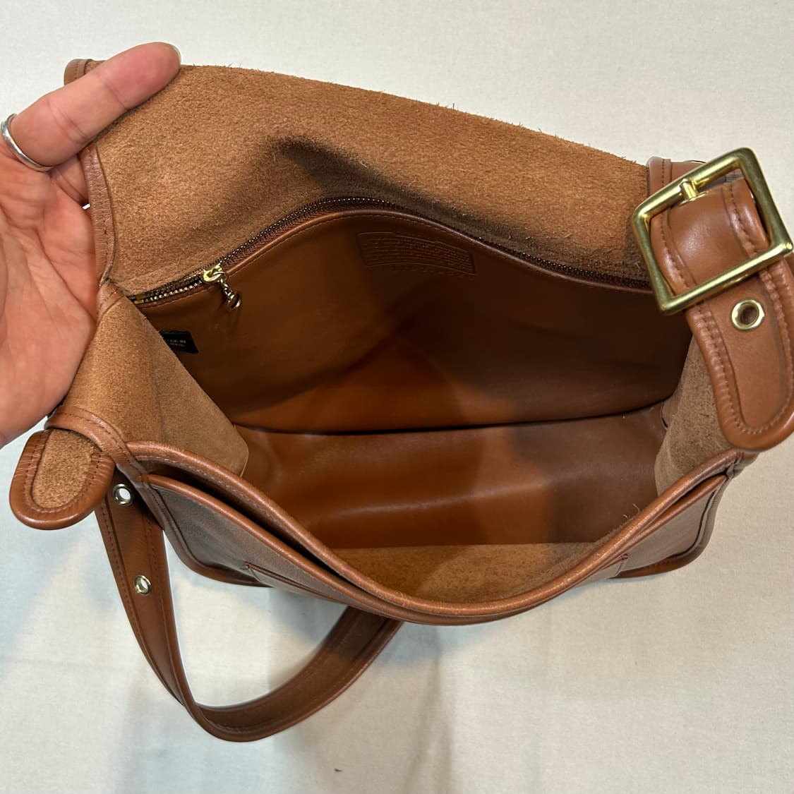 코치 올드코치 브라운 글러브 레더 숄더백 COACH 9525 상품이미지4