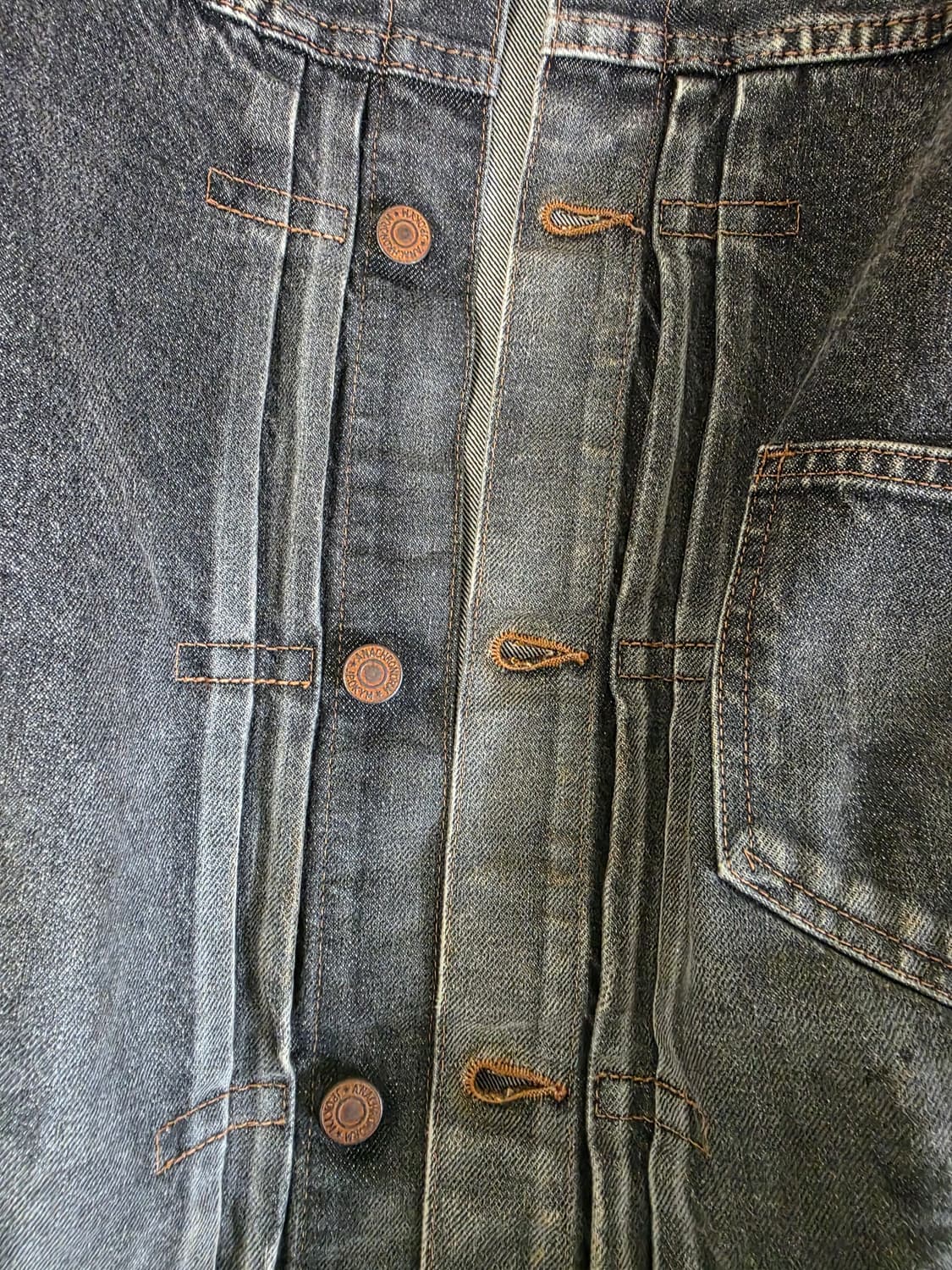 아나크로놈 AN-341W 블랙데님자켓 3사이즈 판매합니다 상품이미지6